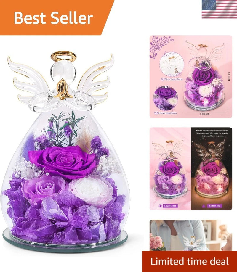 Gifts for Women Birthday Gifts for Mom Preserved Rose Forever Flower in Glass... Roses