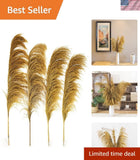 Golden Pampas Grass Decor Tall,Dried Pampas Grass, Pompas Floral for Vase, El... Pampas Grass