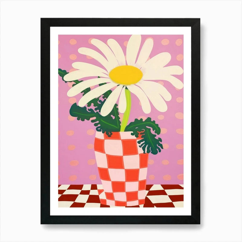 Daisies Flower Vase 2 Art Print Framed Wall Art Poster Canvas Print Picture Daisies