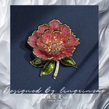 High Quality High-end Peony Flower Brooch Classical Chest Flower Peony