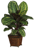 New 26" Maranta SILK Artificial PALM Indoor Floor PLANT Realistic Green Plant