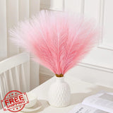 Serwalin Gradient Light Pink Pampas Grass Decor,17.7 Inch 6 Pcs Artificial Fl... Pampas Grass