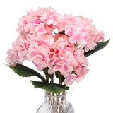 Hydrangea Artificial Flowers, 3PCS Faux Hydrangea Flowers Home Decor,Light Pink Hydrangea