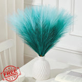 Serwalin 6pc 17.7" Gradient Turquoise Pampas Grass Decor Pampas Grass