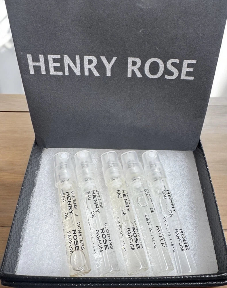 Henry Rose 5 Perfume Discovery Set Queens, Flora, Jake's, Fog & Sheep's Gift Box Bouquet