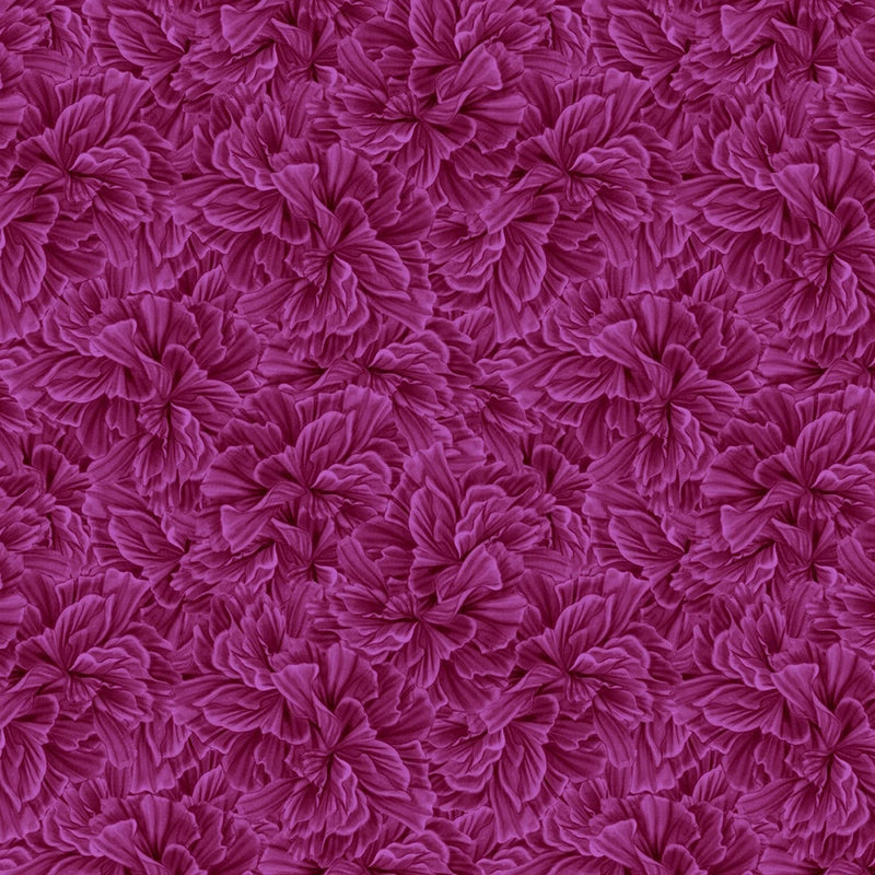 Wilmington Prints - Midnight Garden - Petal Texture - Purple, Fabric BTY Flowering Plants