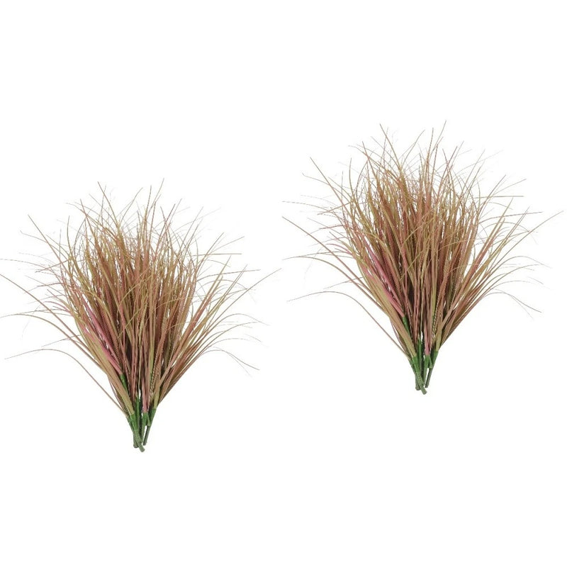 2 PCS Fake Green Plants Artificial for Outdoors Tall Decorative Grass Green Plant