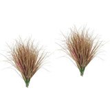 2 PCS Fake Green Plants Artificial for Outdoors Tall Decorative Grass Green Plant