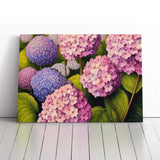 Hydrangea Flower Canvas Wall Art Print Framed Picture Decor Living Room Bedroom Hydrangea