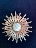 Rhinestones Vintage Sunflower Style Broach  Pin, Lapel Sunflower
