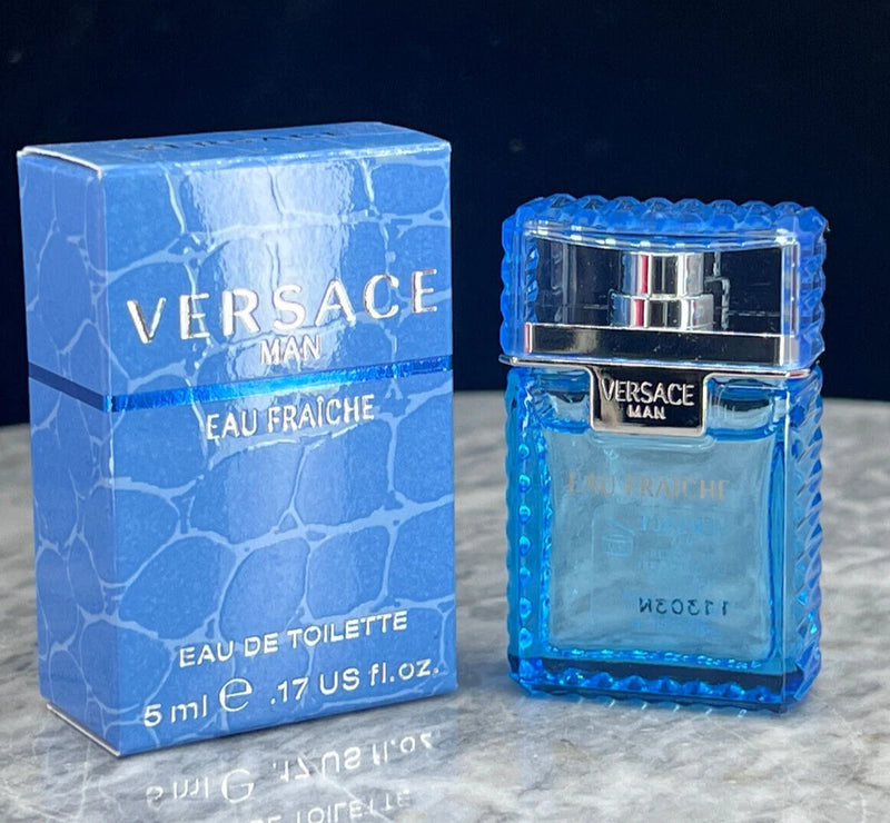 Versace MAN Eau Fraiche MINI Eau De Toilette 0.17 oz NIB EDT