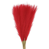35Pcs Faux Pampas Grass,21" Fake Pampas for Wedding Decoration,Red Pampas Grass