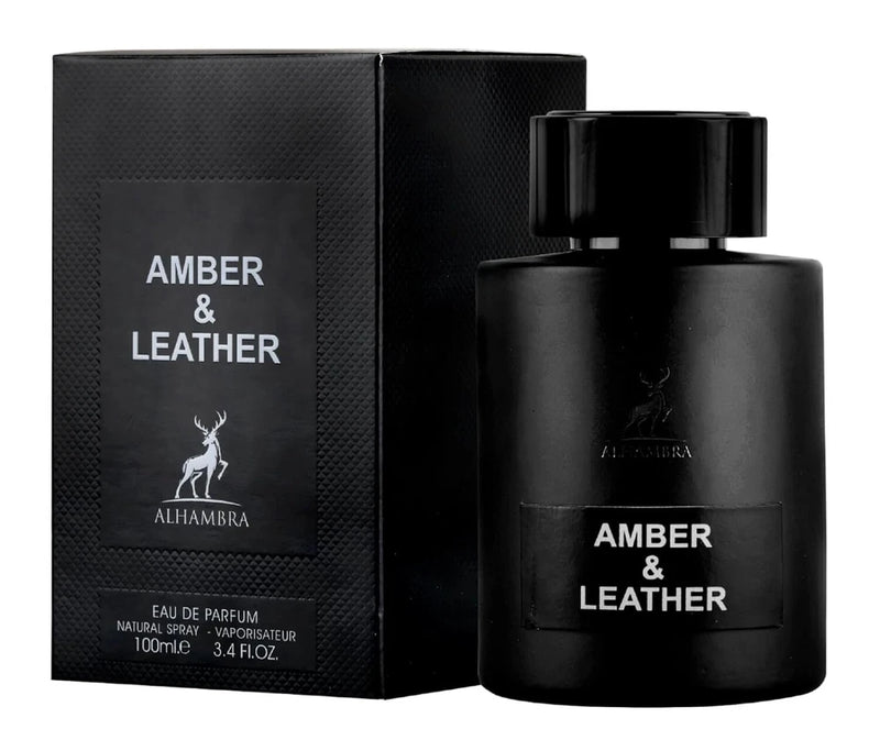 Amber & Leather EDP Spray 3.4 Oz For Men by Maison Alhambra EDP
