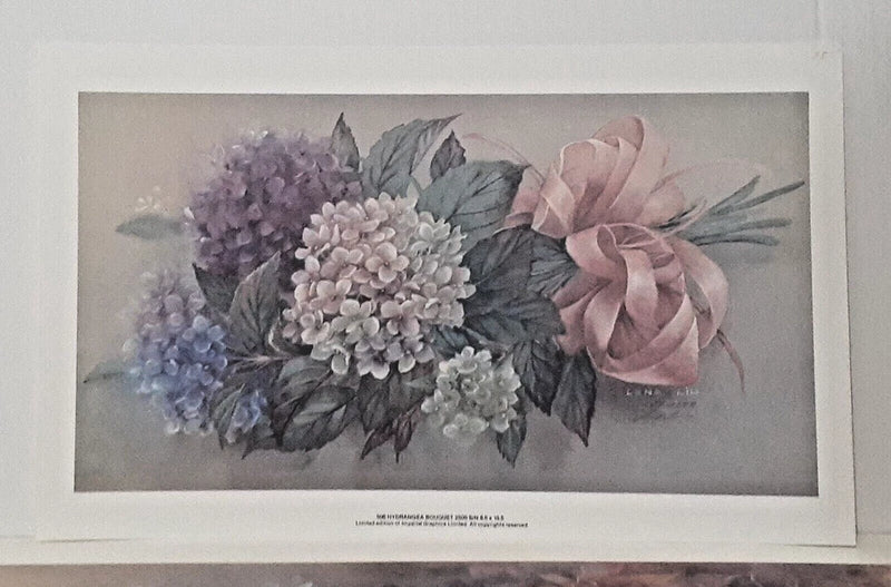 Lena Liu "HYDRANGEA BOUQUET" 8.5"  x  15.5" Edition of 2500 Hydrangea