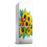 3D Fridge Sticker Magnet Kitchen Refrigerator Flower Bouquet of sunflower Sunflower