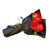 Valentine Rose Soap Flower Bouquet Gift Box with Teddy Bear Romantic Home Decor Roses