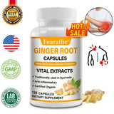 Ginger Root Capsules 1200mg | 30 To 120 Caps | Highest Potency Supplement Bouquet
