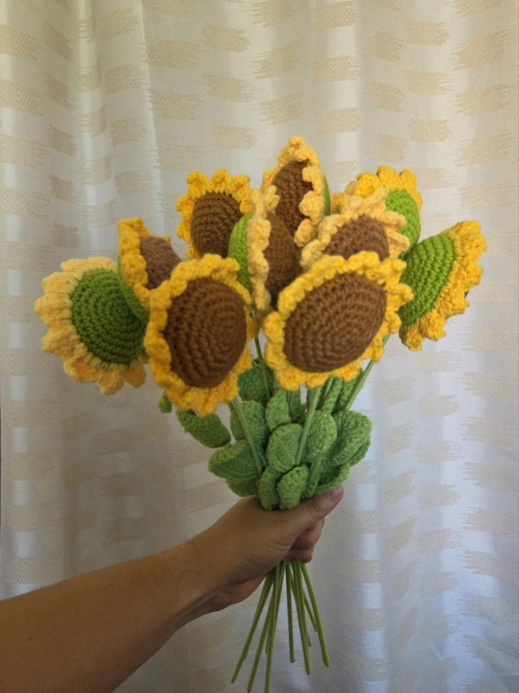 10 Pieces Crochet Sunflowers Handmade Gifts For Family, Friend,  Holiday Gifts Sunflower