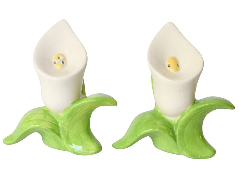 Vintage Calla Lily Salt Pepper Shakers Flower Lily