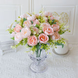 4Pcs Artificial Peonies Bouquet Fake Silk Peony Flower for Home Office Decor Peony