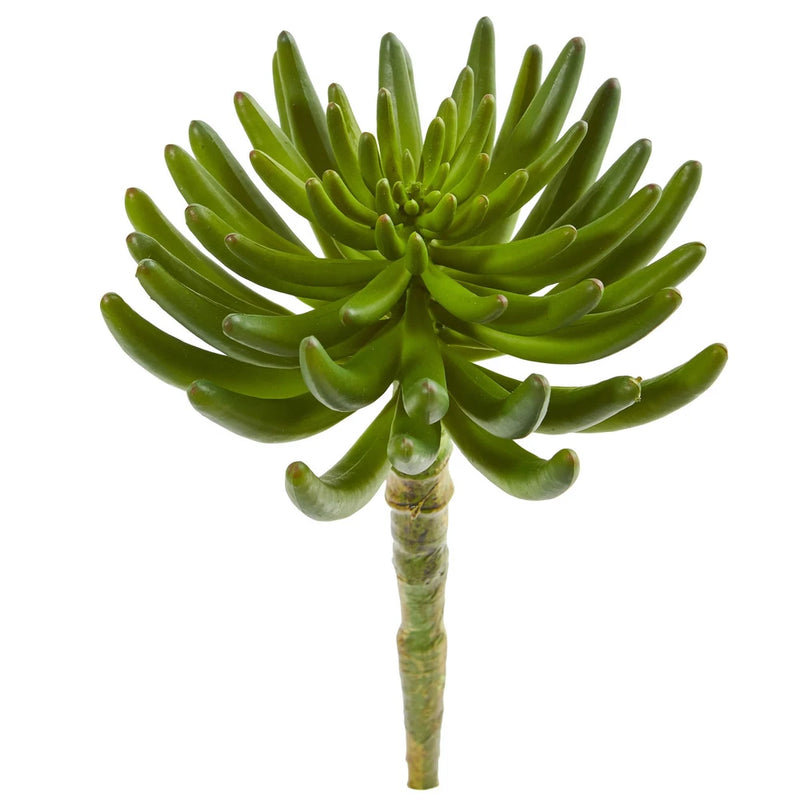Artificial Succulent Plant Home Decoration Deep Green Nearly Natural 12ÓSet of 6 Green Plant
