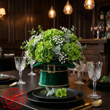 4 Pcs Hydrangea Silk Flowers Green UV Resistant Outdoor Bouquets Hydrangea