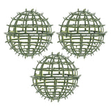 3 Pcs Plastic Frame Artificial Topiary Ball Flower Holder Plant Support Cage Green Plant