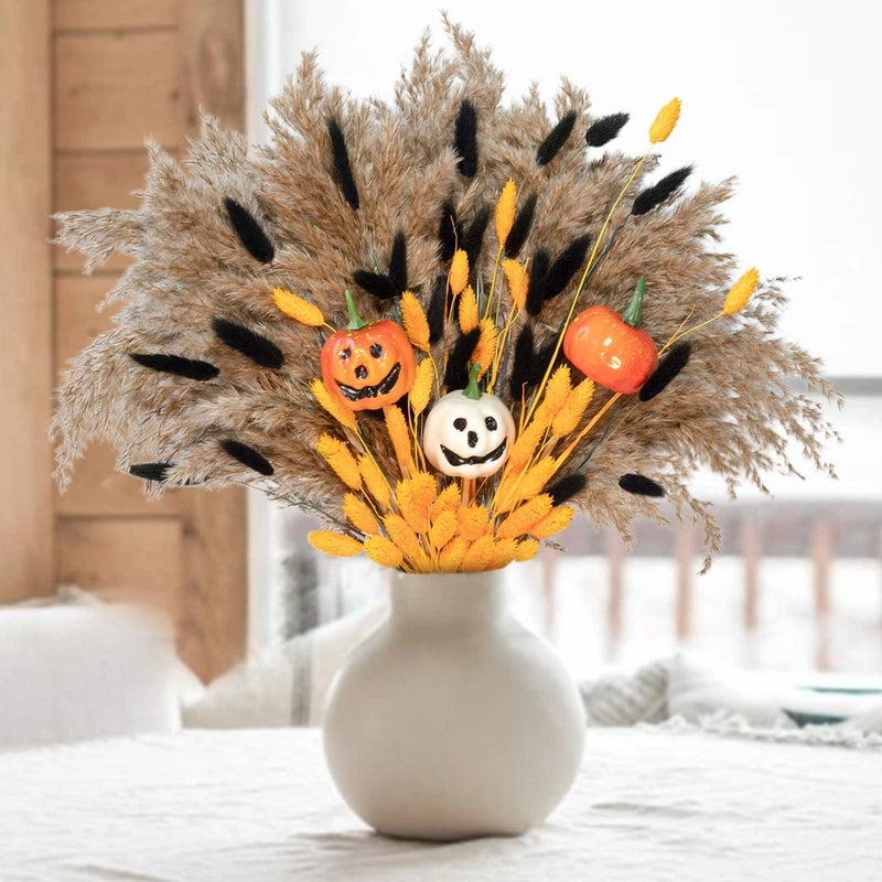 HUMINBO Halloween Table Decor Halloween Decorations Indoor - Fluffy Pampas Gr... Pampas Grass