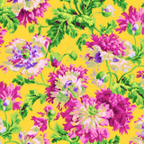1/2 Yard Fabric - Garden Party - Yellow by Kaffe Fassett Collective Flowering Plants