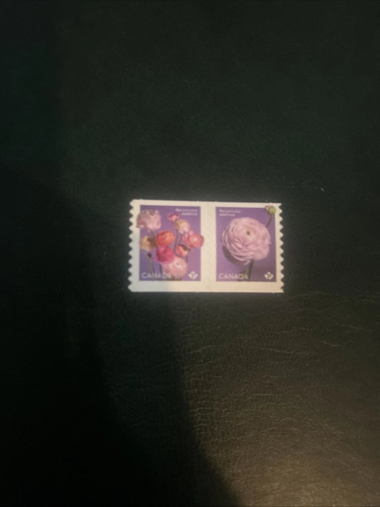 2023 Canada SC# 3375-3376 - Flowers - Ranunculus - pair from Coil - M-NH Ranunculus