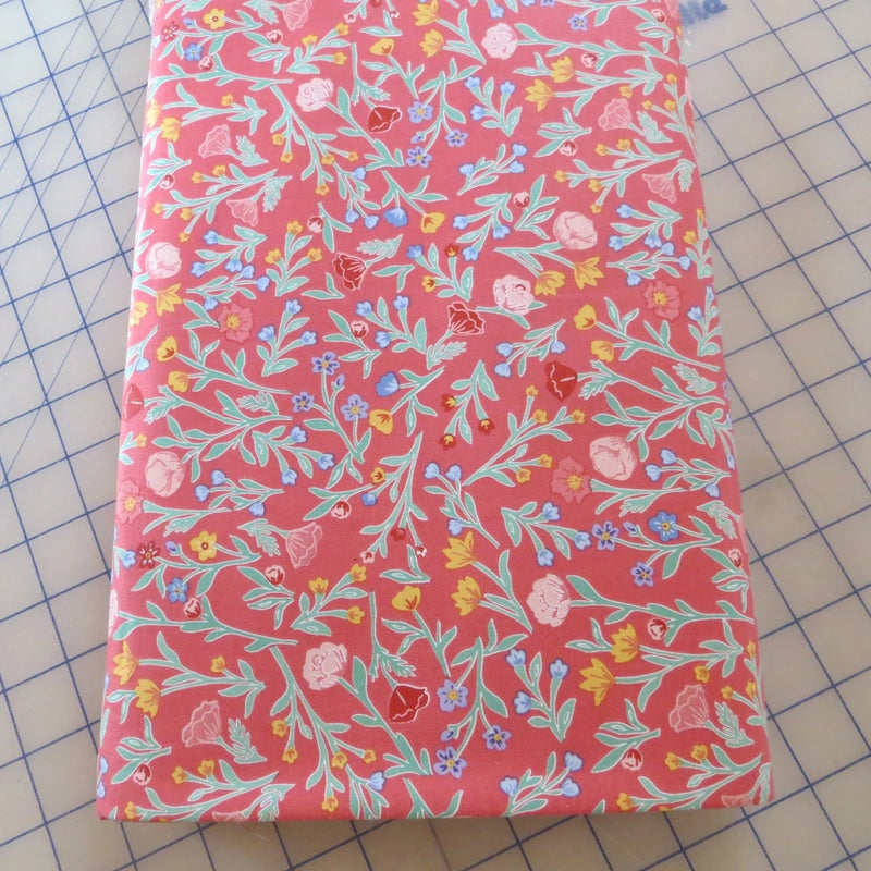 BY THE YARD, Simple Pleasures Floral ~ Cotton $3.99 Ships ANY Amount Of Fabric Flowering Plants