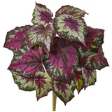 Nearly Natural Wax Begonia Bush Artificial Silk Plant Home Decoration Set of 6 Green Plant