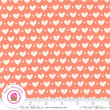 Moda SINCERELY YOURS 37610 15 Coral Peach Hearts SHERRI & CHELSI Quilt Fabric Flowering Plants
