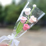 Crochet Lily of the Valley Bouquet,Handmade Knitted Eternal Artificial Flowers,P Lily