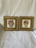 Two Vintage Abigail Pressed Flowers Dried Flower