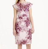 NWOT$348 J. Crew Collection Misty Hydrangea Silk Gazar Purple Floral Dress, 6, Hydrangea