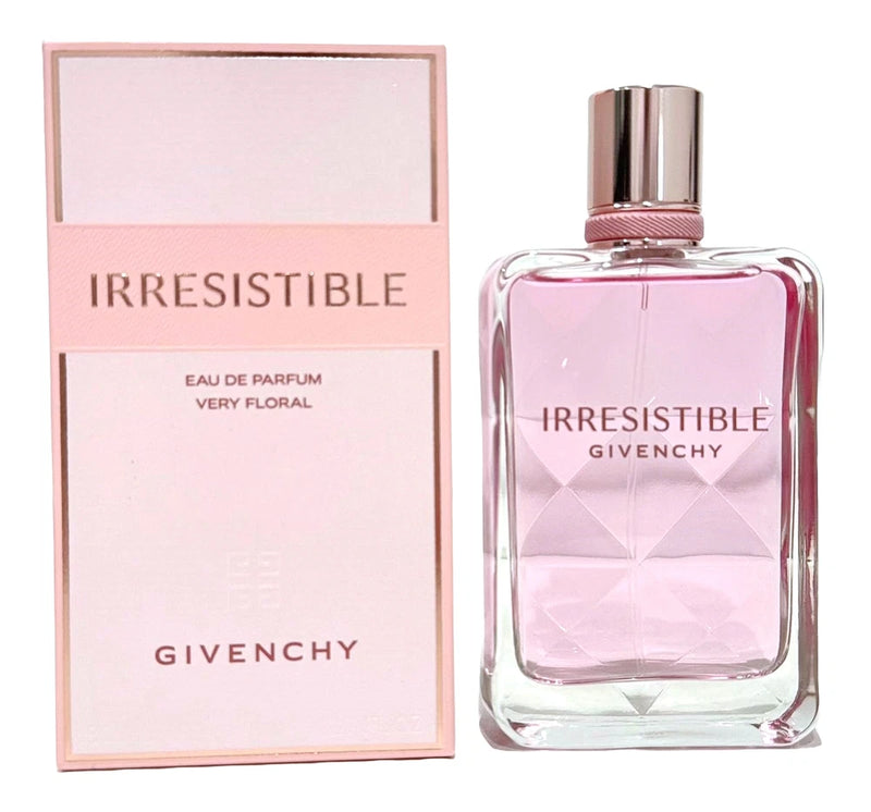 Givenchy Irresistible very floral eau de parfum spray bottle with pink box