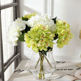 5 pcs Hydrangea Artificial 18" Royal Real Touch Hydrangea Heads with Stems Hydrangea