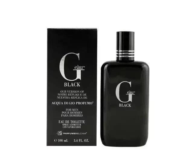 Parfums Belcam Geˆu Black for Men Eau De Toilette Spray, 3.4 fl oz EDT