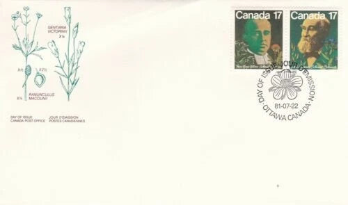 Canada 1981 Flowers Ranunculus and Gentiana FDC Ottawa cancel Unaddressed VGC Ranunculus