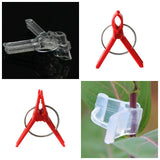 50pcs Plastic grafting clips garden vegetable plants Flat and Round Garden Plants