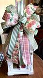 Summer Hydrangea Everyday Handmade Floral Bow for Wreath Lantern # 242 rb Hydrangea