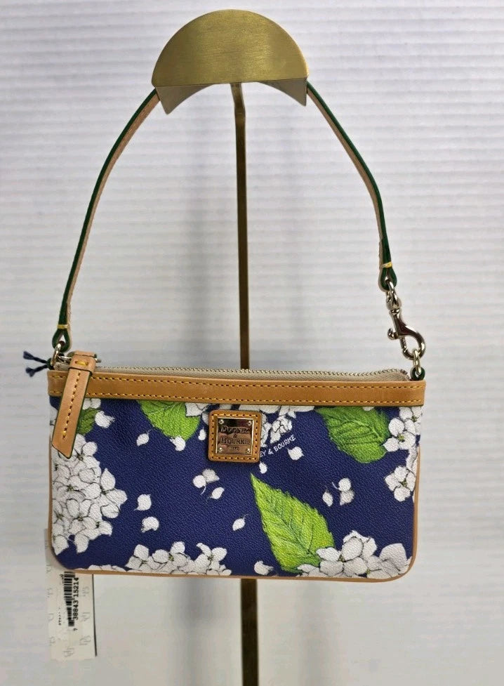 a Dooney & Bourke Hydrangea Large Slim Wristlet Shoulder Bag Hydrangea