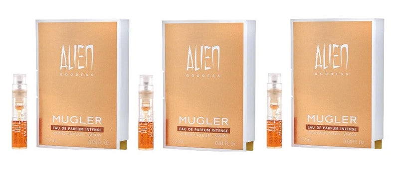 3x Thierry Mugler Alien Goddess Women Sample 0.04 oz 1.2 ml Edp Intense Spray EDP