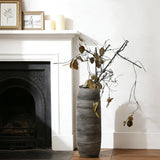 Black Tall Floor Vase for Pampas Grass, 18'' Gray Extra Large Floor Vase Pampas Grass
