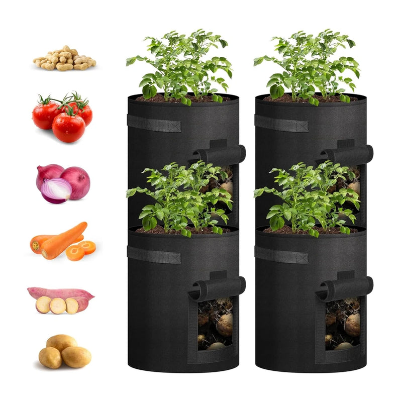 10 Gallon 4/5/6/10 Pack Potato Grow Bags Garden Planting Pot Nonwoven Fabric Garden Plants