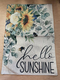 Hello Sunshine Sunflower & Bees Burlap Garden Flag 12Ó X 18Ó Double Sided Sunflower
