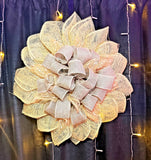 Burlap Sunflower Wreath - Summer Wreath - Handmade Door Hanger -Farmhouse Style Sunflower