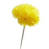 Bulk Pack of 100 Large Yellow Artificial Carnation 7-1/2" Picks Carnation