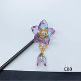 E08 Hairpin, Peony hairpin, Single flower hairpin, Wood hairpin, Flower Peony